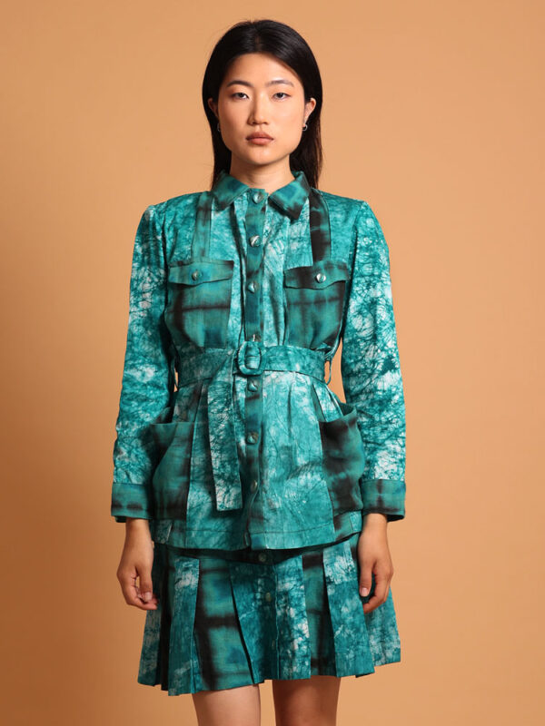 Jupe courte et chic en lin, jupe originale et chic