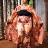 Trench coat corail orange pour femme - taille standard et plus size disponibles