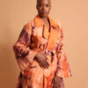 Trench fluide et long pour femme, Vedova Nera le trench coat corail sublime et créatif