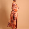 Trench fluide et long pour femme, Vedova Nera le trench coat corail sublime et créatif
