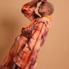Trench fluide et long pour femme, Vedova Nera le trench coat corail sublime et créatif