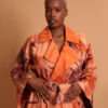 Trench fluide et long pour femme, Vedova Nera le trench coat corail sublime et créatif