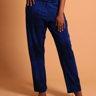 Pantalon droit bleu décontracté pour femme - Kroskel, la marque de vêtements luxe pour femme