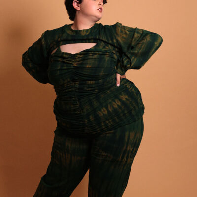 Pantalon droit fluide 100% jersey pour femme grande taille - Kroskel et son pantalon grande taille luxe pour femme