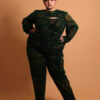Pantalon droit fluide 100% jersey pour femme grande taille - Kroskel et son pantalon grande taille luxe pour femme
