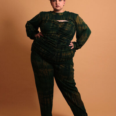 Pantalon droit fluide 100% jersey pour femme grande taille - Kroskel et son pantalon grande taille luxe pour femme