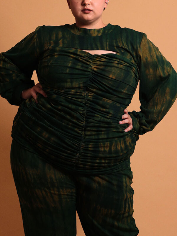 T-shirt épais original et élégant pour femme grande taille - Kroskel et son ensemble grande taille luxe pour femme