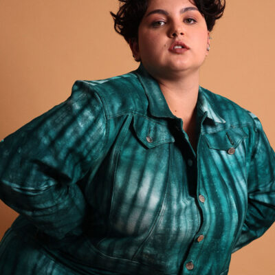 Veste courte en jeans pour femme grande taille - Kroskel et la veste grande taille luxe pour femme