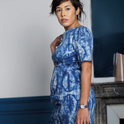Robe en wax pour femme - motifs teintés à la main - Gaëlle