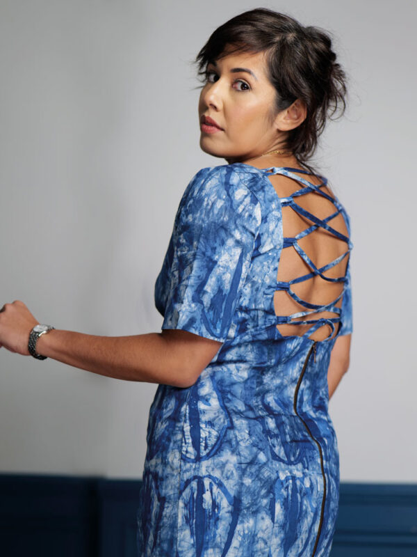 Robe en wax pour femme - motifs teintés à la main - Gaëlle