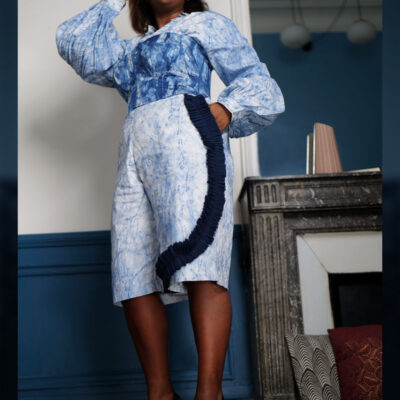 Pantacourt femme à taille haute - Dina