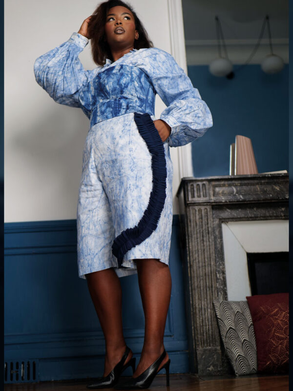 Pantacourt femme à taille haute - Dina
