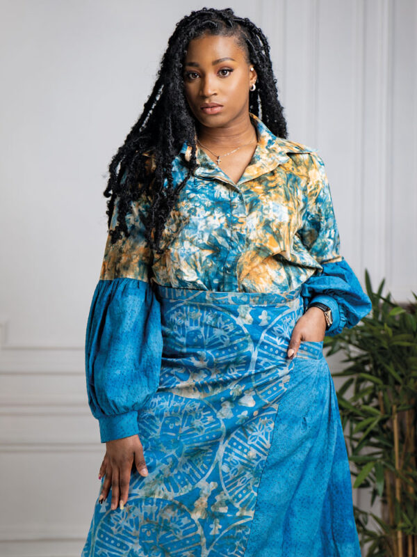 Jupe asymétrique volubilis Kroskel - Collection printemps été