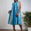 Robe évasée confortable bleue - Tadra