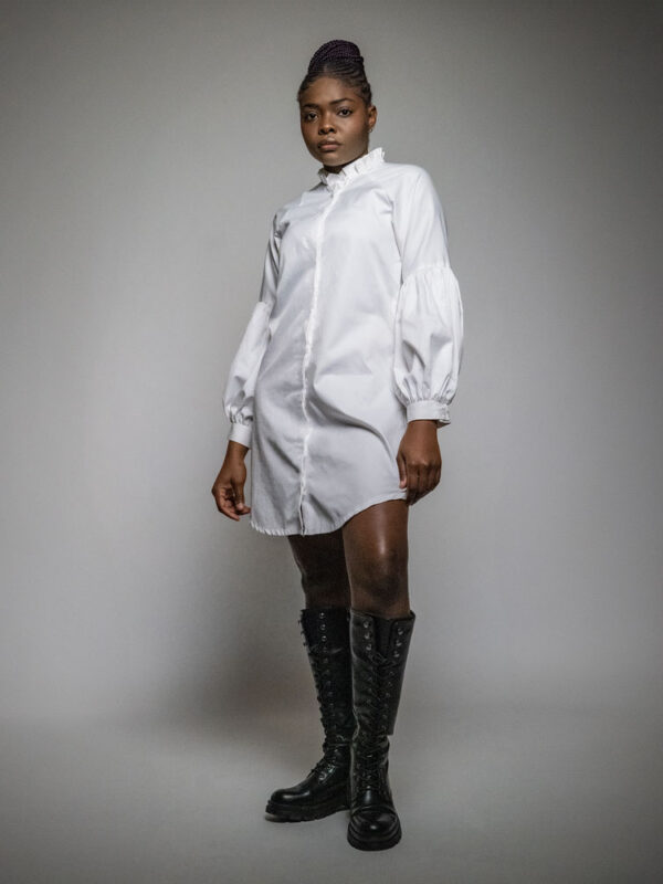 Chemise boutonnée blanche femme