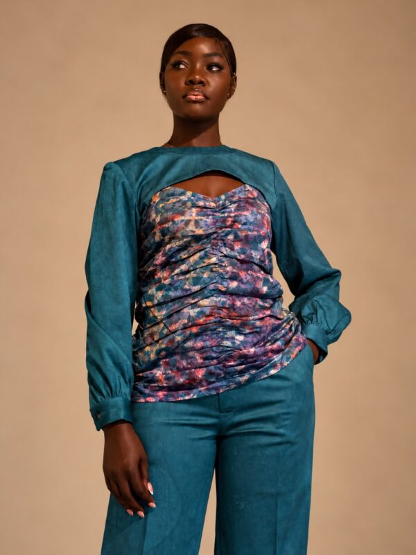 Blouse Kroskel effet boléro — Turquoise