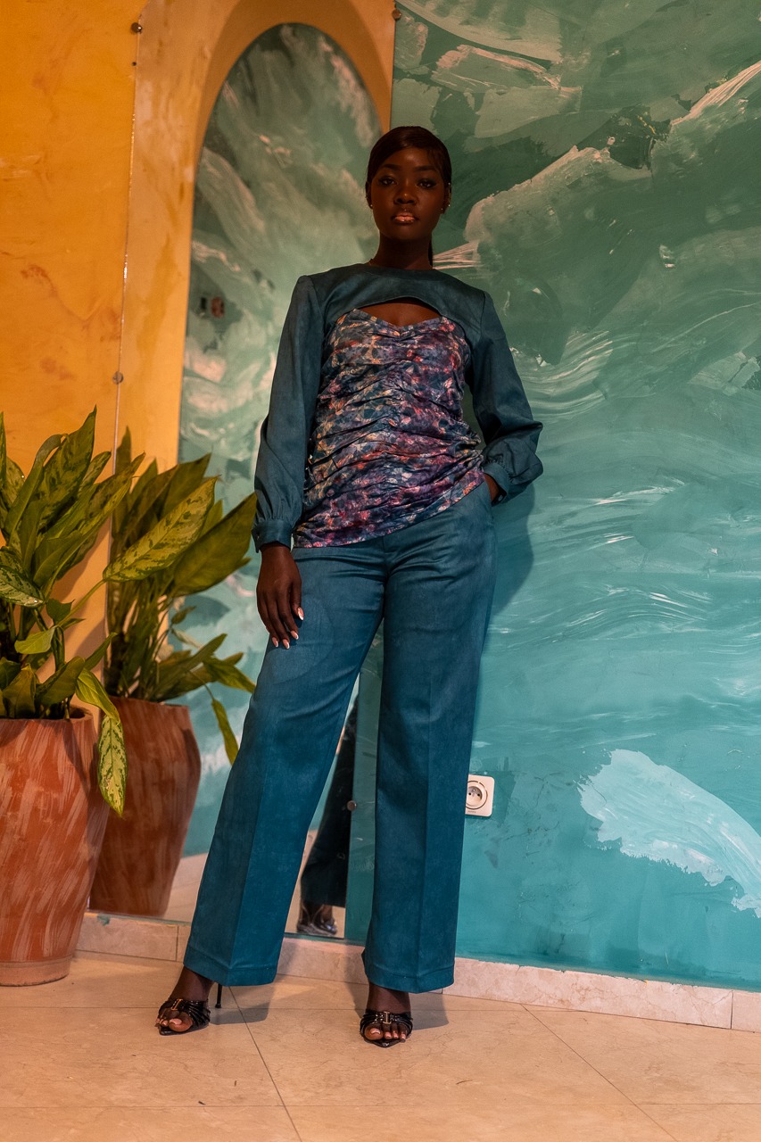 Blouse Kroskel effet boléro — Turquoise – Image 5