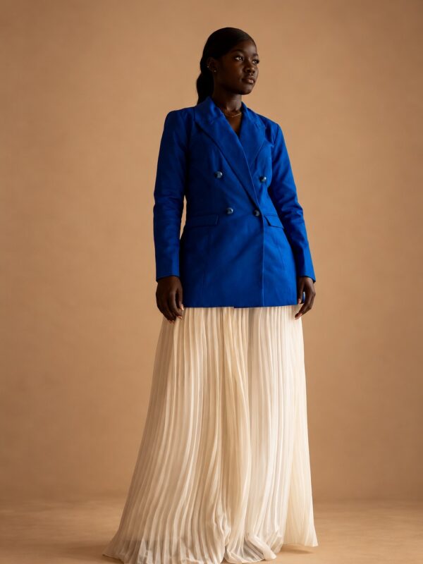 Pantalon Large Plissé Kroskel — Mousseline Écrue