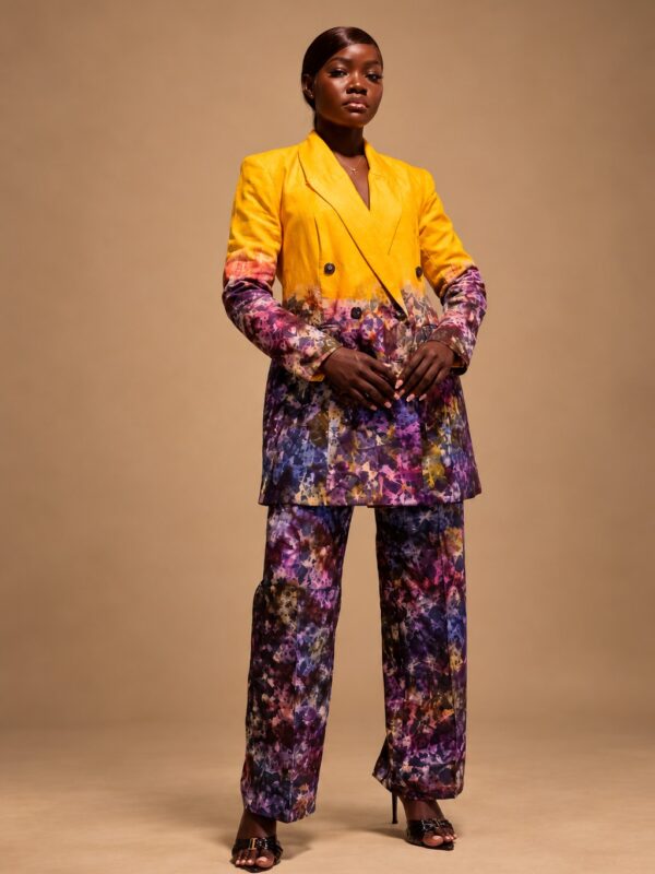 Pantalon de Tailleur Kroskel en lin — Dégradé Soleil