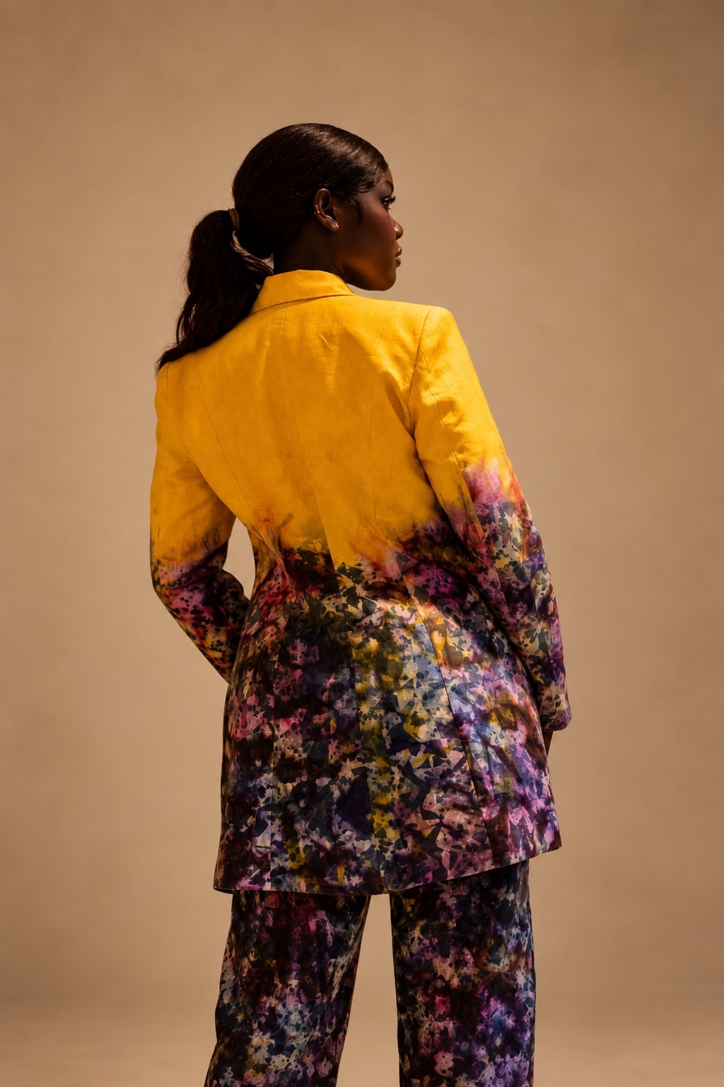 Pantalon de Tailleur Kroskel en lin — Dégradé Soleil – Image 2