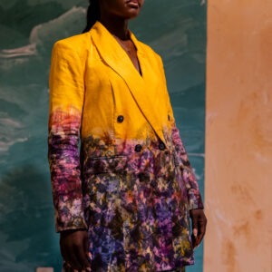 Pantalon de Tailleur Kroskel en lin — Dégradé Soleil - Thumbnail Image 4