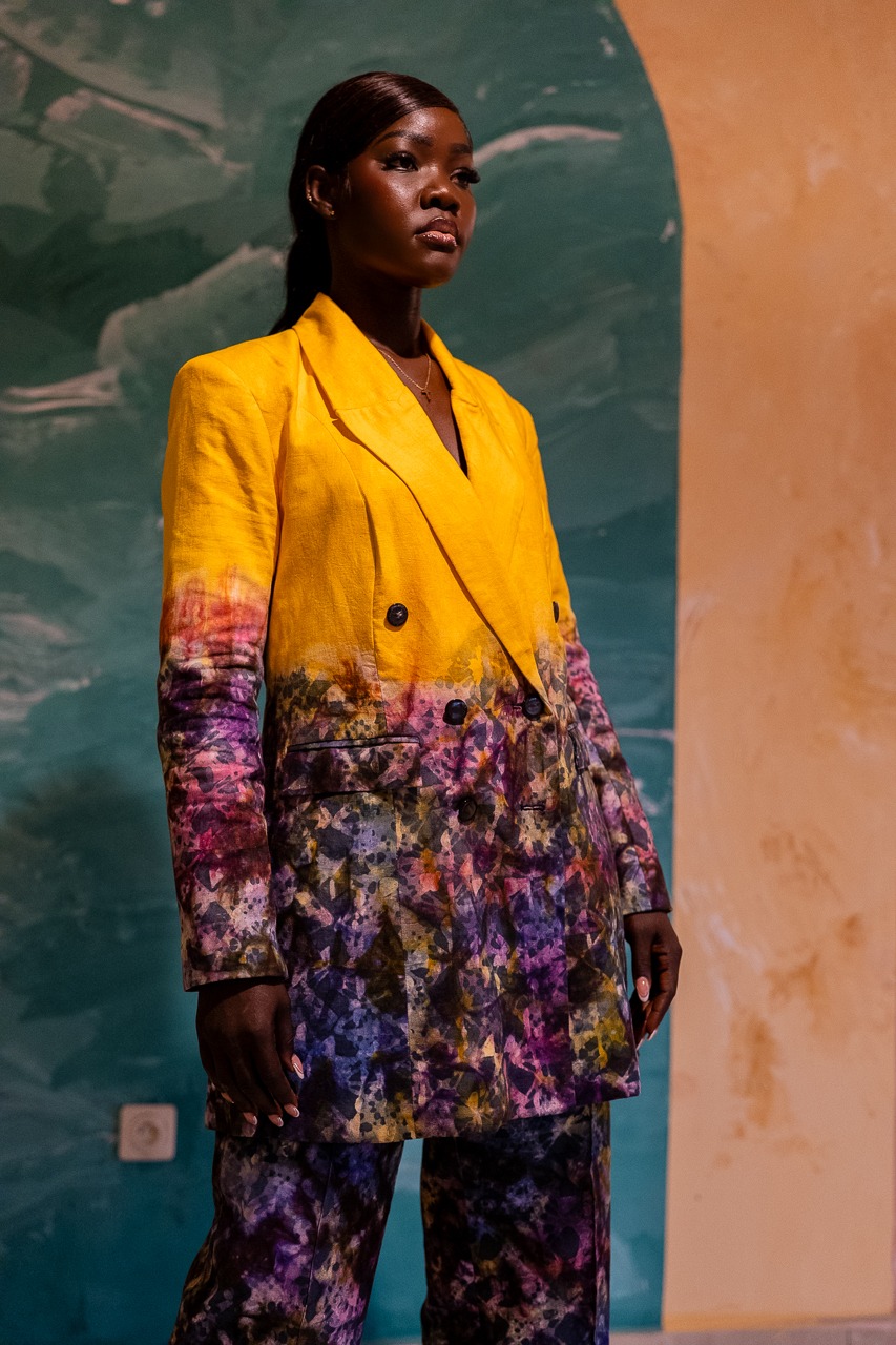 Pantalon de Tailleur Kroskel en lin — Dégradé Soleil – Image 4