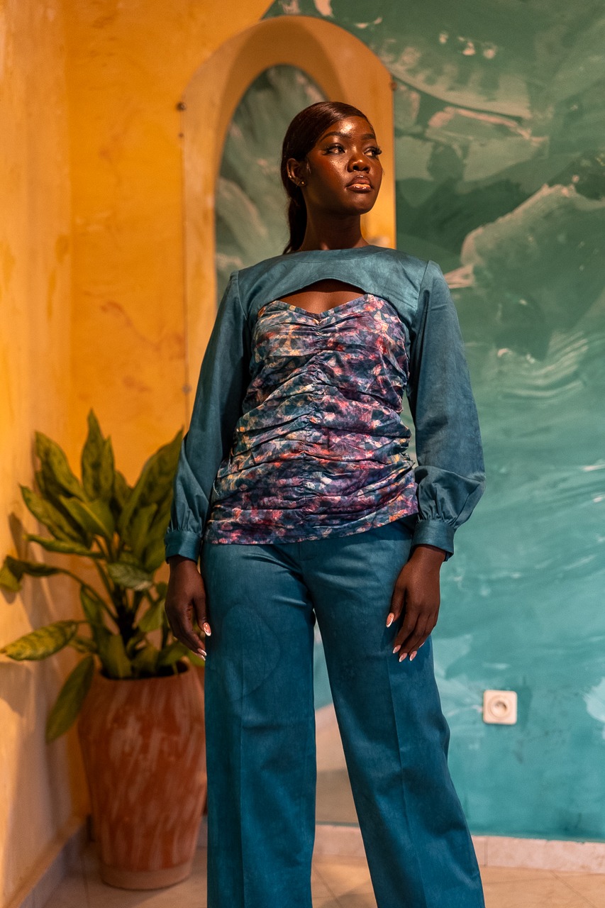 Blouse Kroskel effet boléro — Turquoise – Image 7