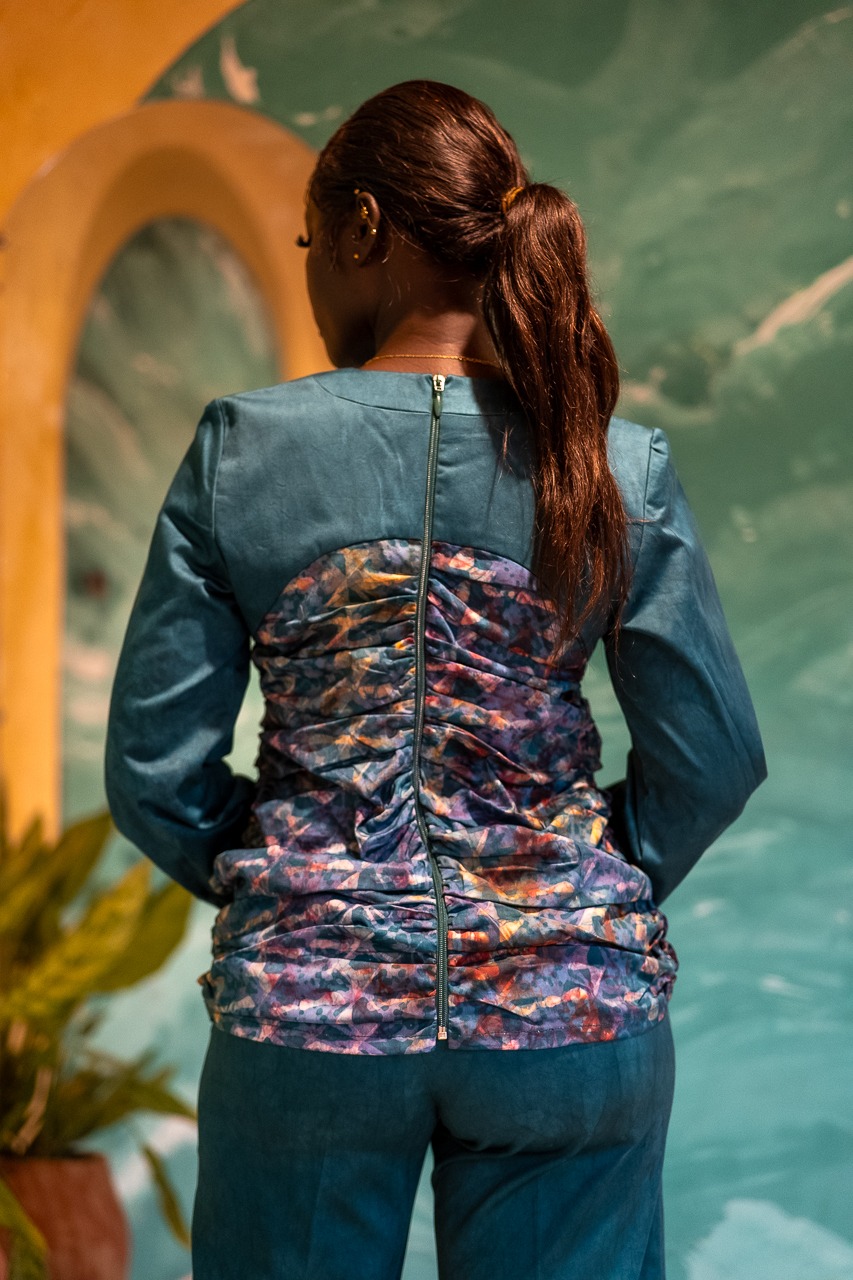 Blouse Kroskel effet boléro — Turquoise – Image 6