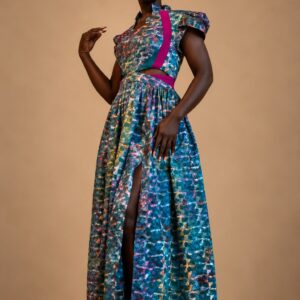 Robe Oracle Antonia — Turquoise, Fuchsia & Violet - Thumbnail Image 1