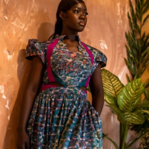 Robe Oracle Antonia — Turquoise, Fuchsia & Violet - Thumbnail Image 6