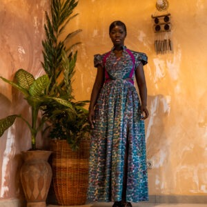 Robe Oracle Antonia — Turquoise, Fuchsia & Violet - Thumbnail Image 4