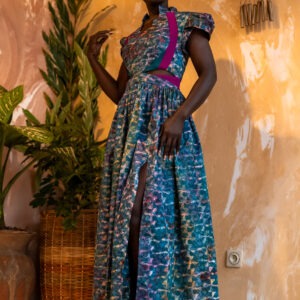 Robe Oracle Antonia — Turquoise, Fuchsia & Violet - Thumbnail Image 3