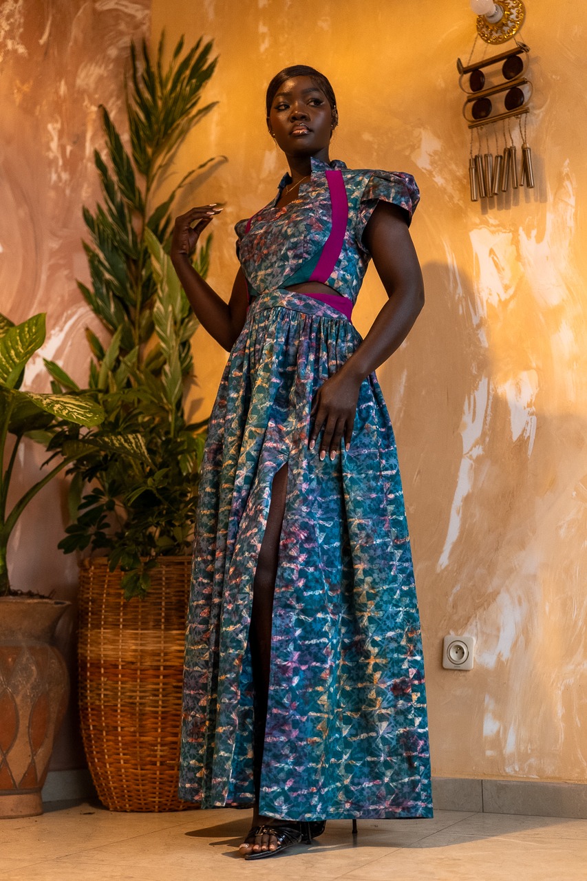 Robe Oracle Antonia — Turquoise, Fuchsia & Violet – Image 3
