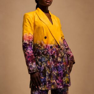 Veste Smoking Kroskel en lin — Dégradé Soleil - Thumbnail Image 1