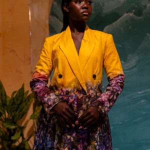 Veste Smoking Kroskel en lin — Dégradé Soleil - Thumbnail Image 5