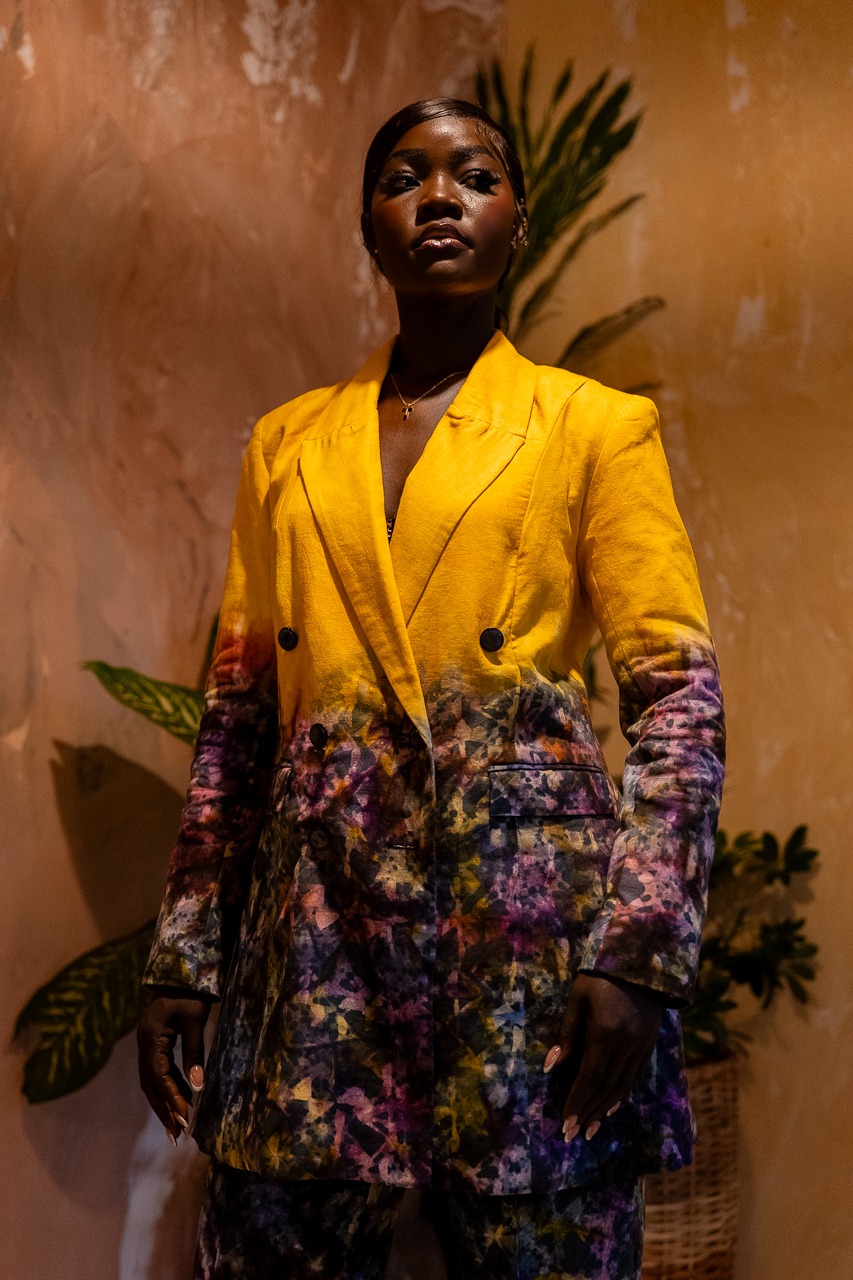 Veste Smoking Kroskel en lin — Dégradé Soleil – Image 3